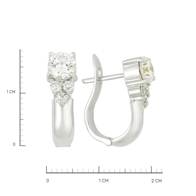 Серьги из золота 750 пробы с бриллиантами, Ц О007 5477 за 250000