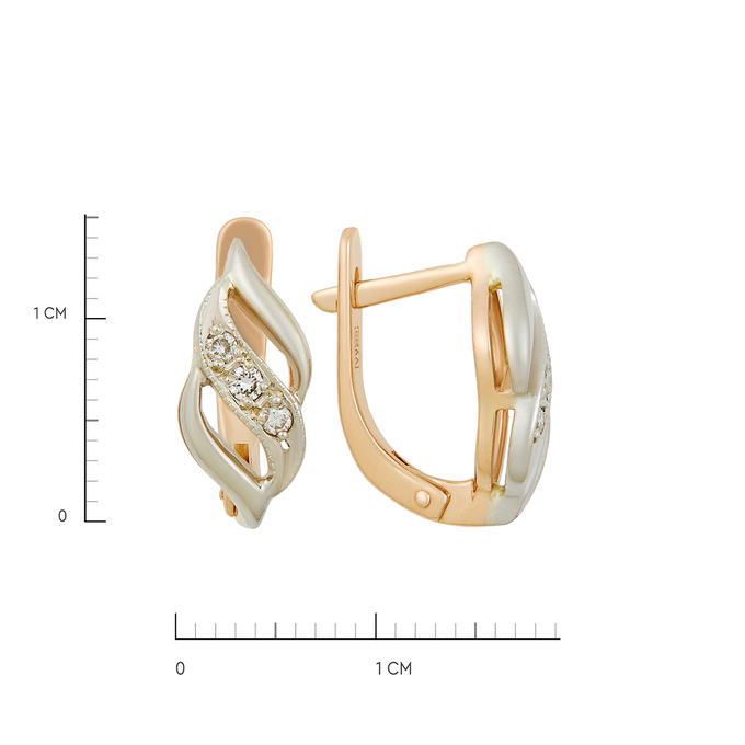 Серьги из золота 585 пробы c бриллиантами, Л 1811 0390 за 42300