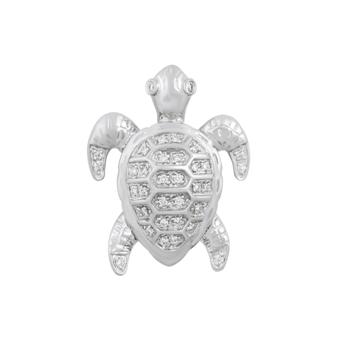 Брошь из золота 585 пробы c бриллиантами