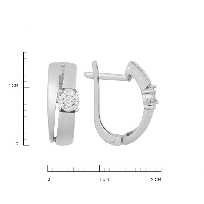 Серьги из золота 585 пробы c бриллиантами, К 0000 3296 за 30400