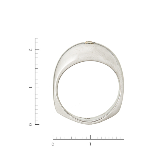 Кольцо из белого золота 585 пробы c 1 бриллиантом, Л16149479 за 54950