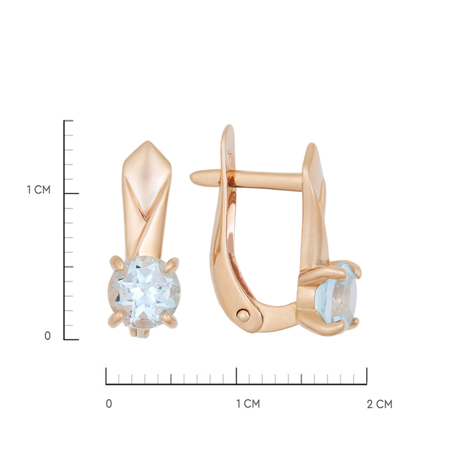 Серьги из золота 585 пробы c топазами, К 0000 3145 за 23600