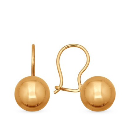 Серьги из красного золота 585 пробы