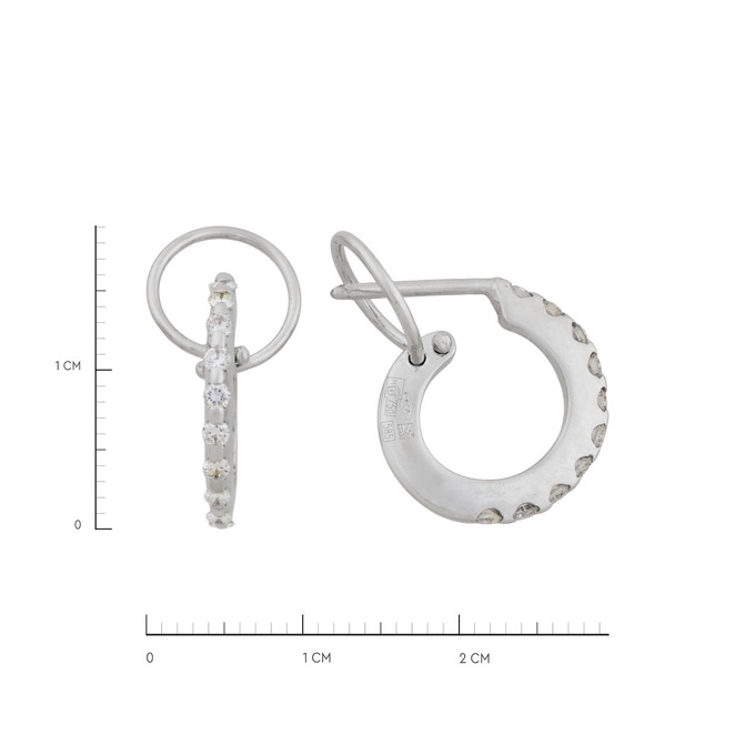 Серьги из золота 750 пробы с бриллиантами, Ц О007 4322 за 59000