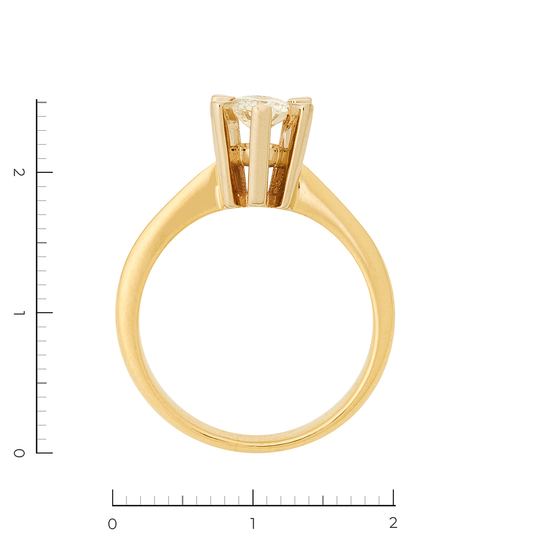 Кольцо из комбинированного золота 750 пробы c 1 бриллиантом, Л31052771 за 85600