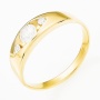 Кольцо из желтого золота 750 пробы c 3 бриллиантами Л76004620 фото 1
