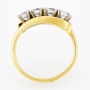 Кольцо из комбинированного золота 585 пробы c 4 бриллиантами Л54017834 фото 3