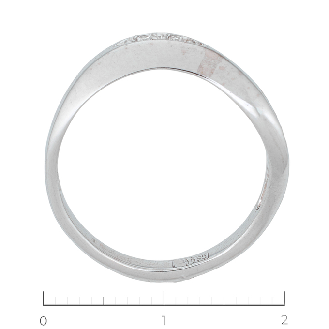 Кольцо из белого золота 585 пробы c 6 бриллиантами, Л 2809 5211 за 13230