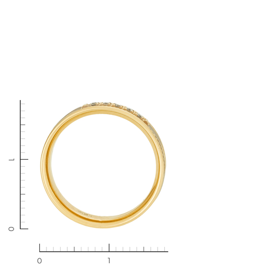 Кольцо из комбинированного золота 585 пробы c 5 бриллиантами, Л04053148 за 17450