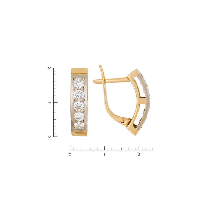 Серьги из золота 750 пробы c бриллиантами, Л 0616 1197 за 122400