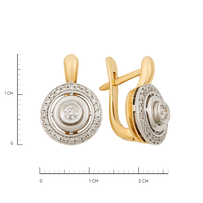 Серьги из золота 585 пробы c бриллиантами, Л 2315 5944 за 127200