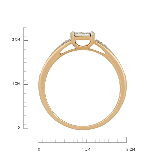 Кольцо из золота 585 пробы c бриллиантами, Л 3506 6907 за 40720