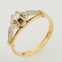 Кольцо из комбинированного золота 750 пробы c 1 бриллиантом Л20092619 фото 1