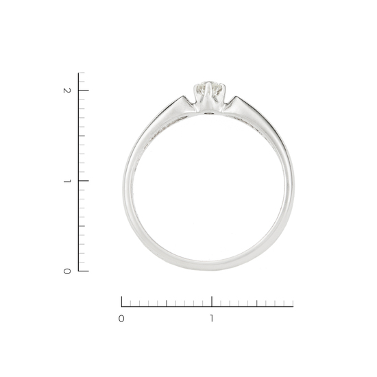Кольцо из белого золота 585 пробы c 1 бриллиантом, Л51006363 за 11100
