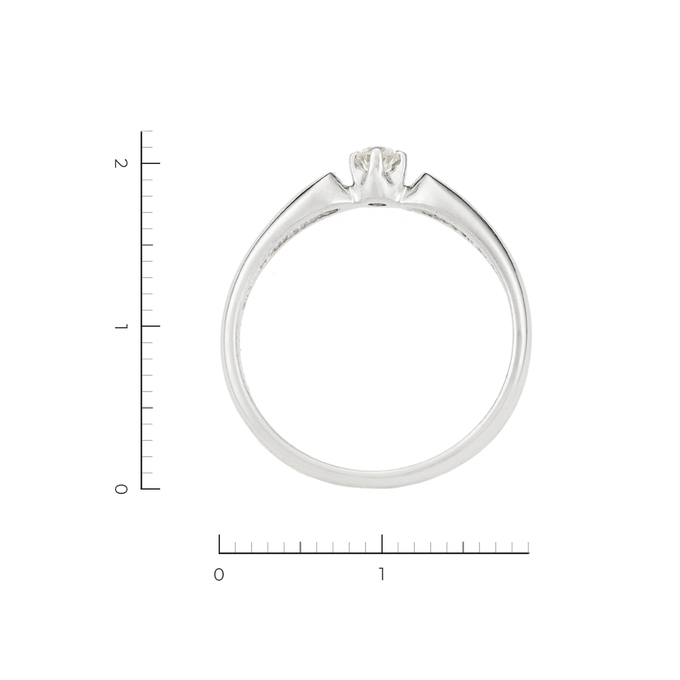 Кольцо из белого золота 585 пробы c 1 бриллиантом, Л 5100 6363 за 14800