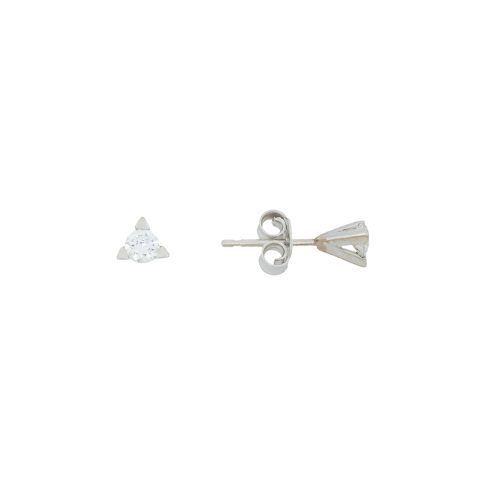 Серьги из золота 750 пробы c 2 бриллиантами