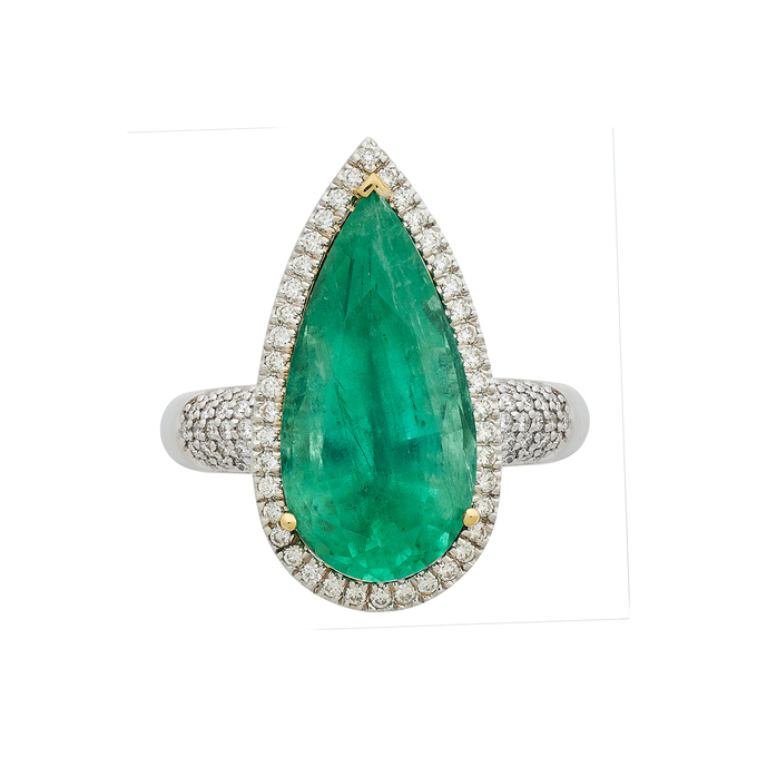 Кольцо из золота 750 пробы c изумрудом, Л 2812 1016 за 720000