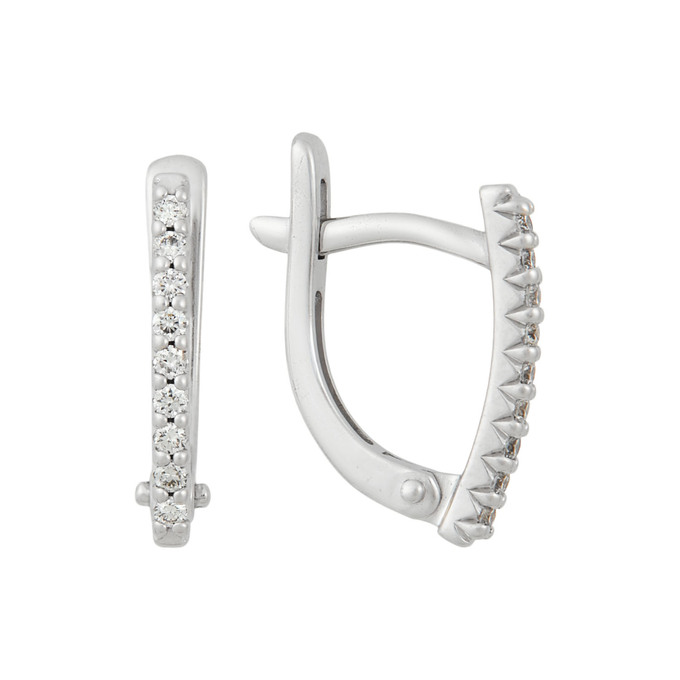 Серьги из золота 585 пробы c бриллиантами, Ц О007 2742 за 18000