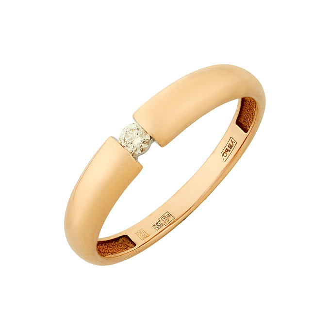 Кольцо из золота 585 пробы c бриллиантом, Л 2415 5119 за 23200