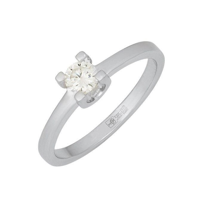 Кольцо из золота 585 пробы c бриллиантом