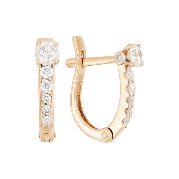 Серьги из золота 585 пробы с бриллиантами, Л 4508 7885 за 61900