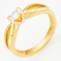 Кольцо из комбинированного золота 750 пробы c 1 бриллиантом Л09099540 фото 1