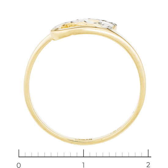 Кольцо из комбинированного золота 585 пробы, Л76000440 за 11200