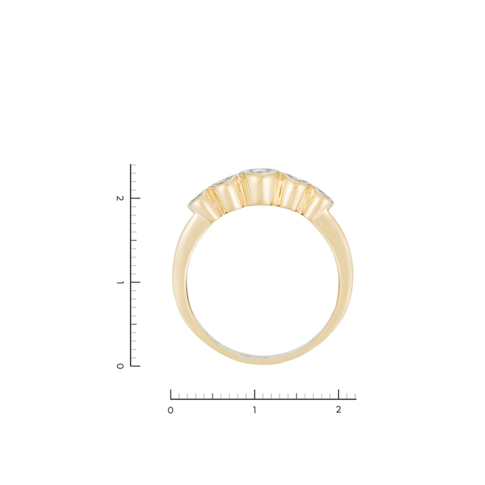 Кольцо из золота 585 пробы c 5 бриллиантами, Л 6201 1380 за 40720