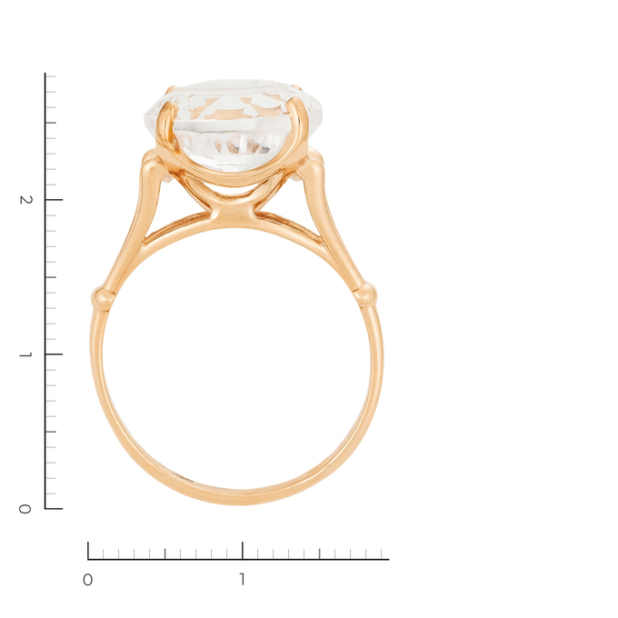 Кольцо из золота 585 пробы c 1 горн. хрусталём, Л 3112 5471 за 31840