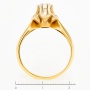 Кольцо из комбинированного золота 750 пробы c 1 бриллиантом Л11128485 фото 4