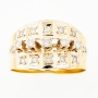 Кольцо из комбинированного золота 750 пробы c 17 бриллиантами Л06152519 фото 2