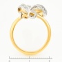 Кольцо из комбинированного золота 750 пробы c 17 бриллиантами Л28083908 фото 4