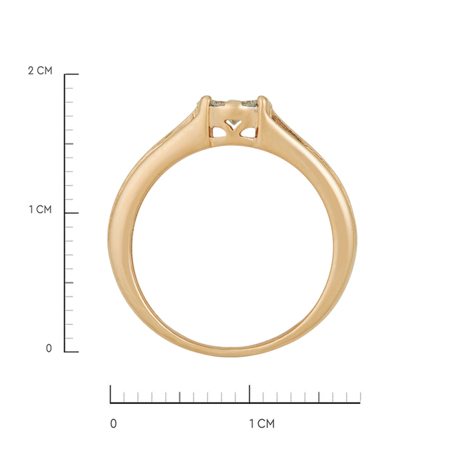 Кольцо из золота 585 пробы c бриллиантами, Л 4807 7025 за 24500