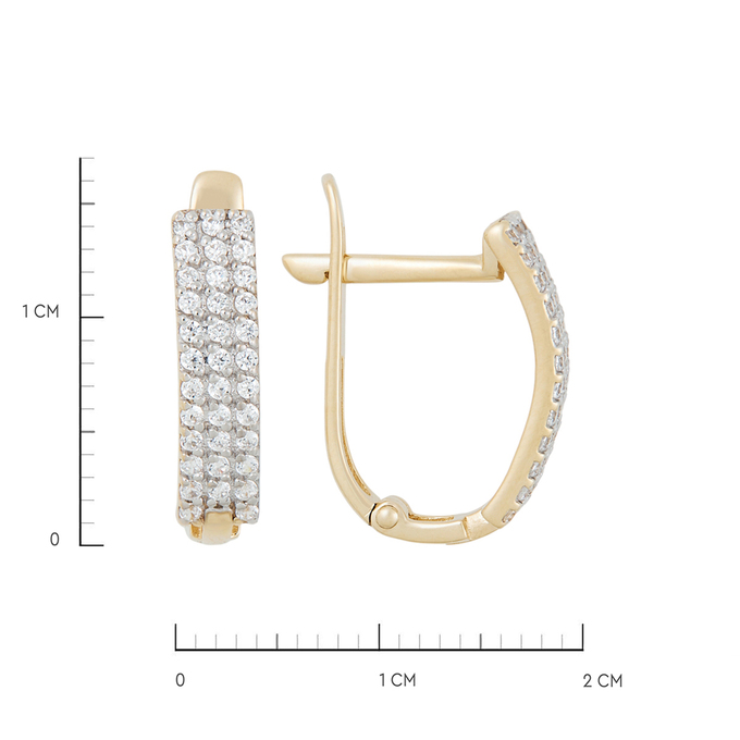 Серьги из золота 585 пробы c фианитами, Л 2315 9732 за 16560