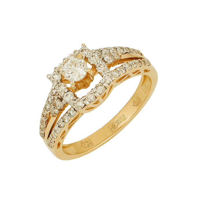 Кольцо из золота 585 пробы c бриллиантами, Л 3208 9458 за 98000