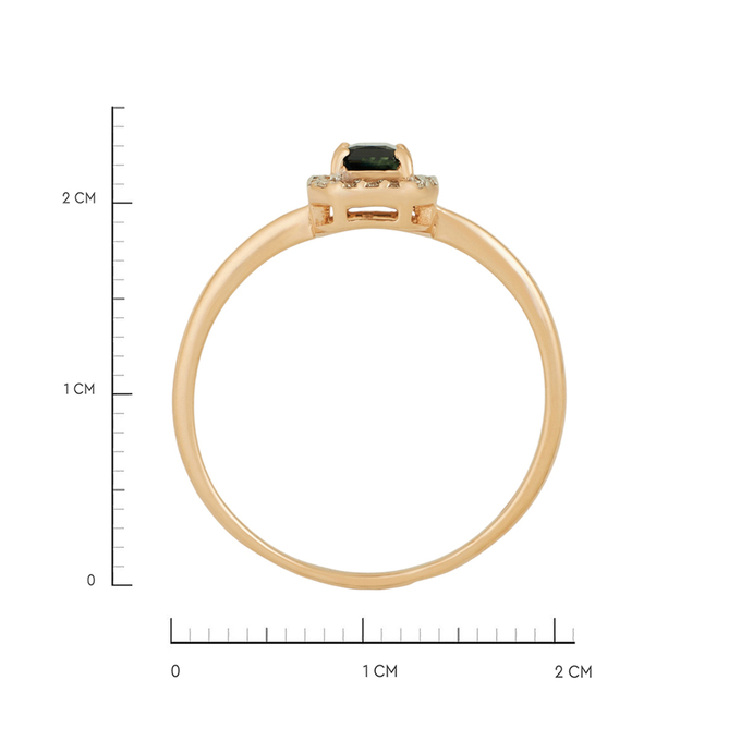 Кольцо из золота 585 пробы c сапфиром и бриллиантами, Л 2812 0808 за 43920