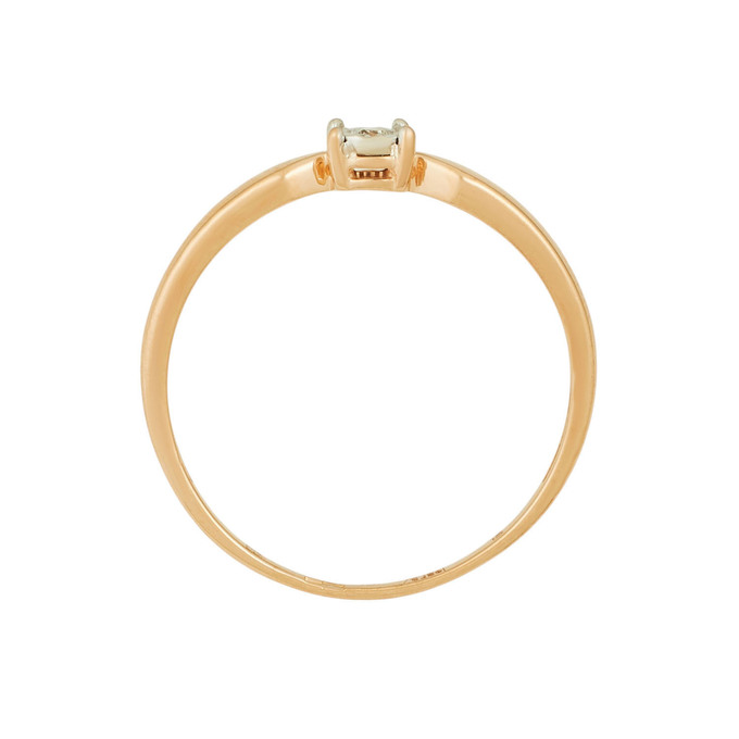 Кольцо из золота 585 пробы c бриллиантом