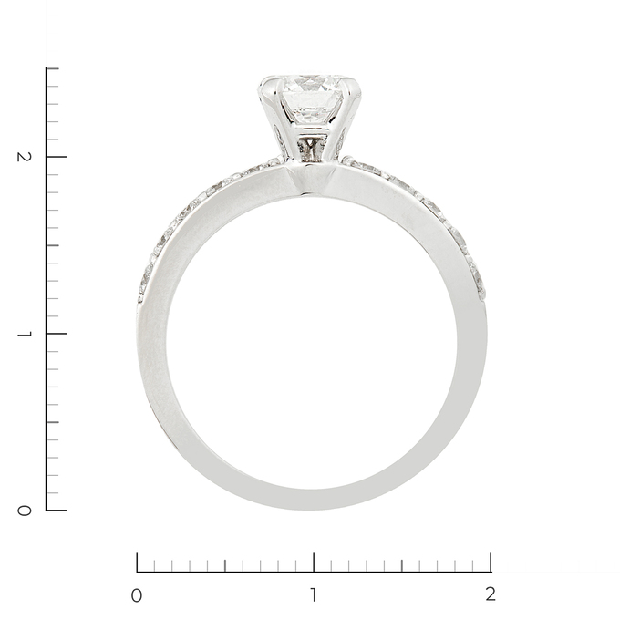 Кольцо из белого золота 585 пробы c 11 бриллиантами, Л 2809 0939 за 354000
