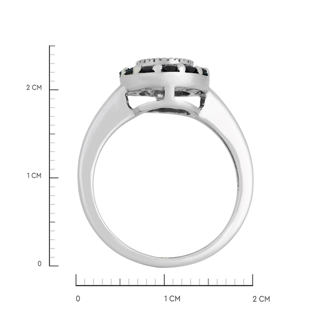 Кольцо из золота 585 пробы c сапфирами и бриллиантами, Л 2811 6919 за 43500