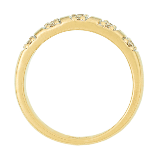 Кольцо из комбинированного золота 585 пробы c 10 бриллиантами, Л73020622 за 30300