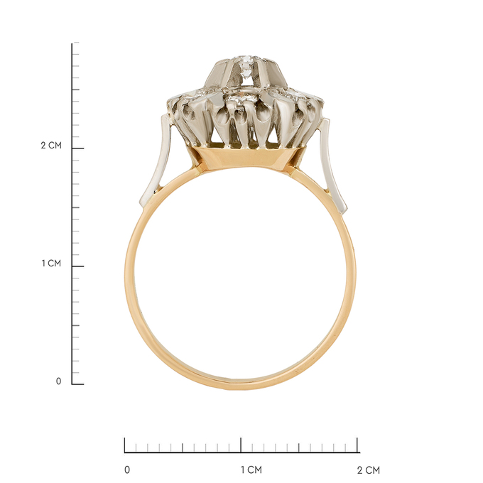Кольцо из золота 585 пробы c бриллиантами, Л 3306 8933 за 100720