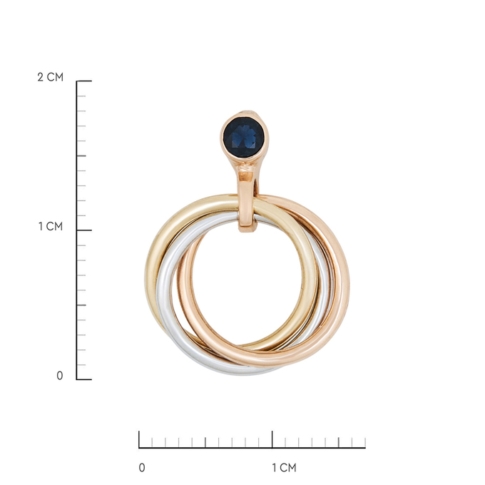 Подвеска из золота 585 пробы c сапфиром, Л 1911 8730 за 22320