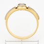 Кольцо из комбинированного золота 750 пробы c 11 бриллиантами Л22107467 фото 4