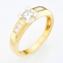 Кольцо из комбинированного золота 750 пробы c 5 бриллиантами Л28065540 фото 1