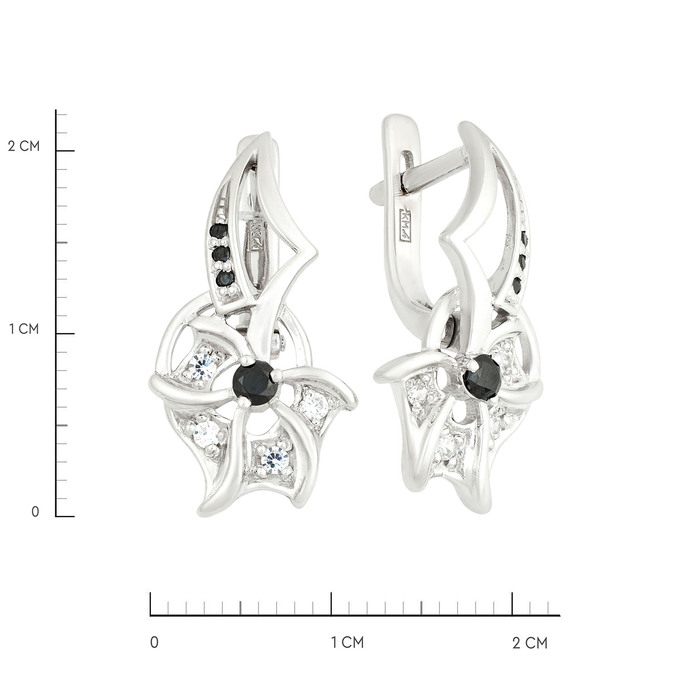 Серьги из золота 585 пробы с фианитами, Л 0911 6664 за 44800