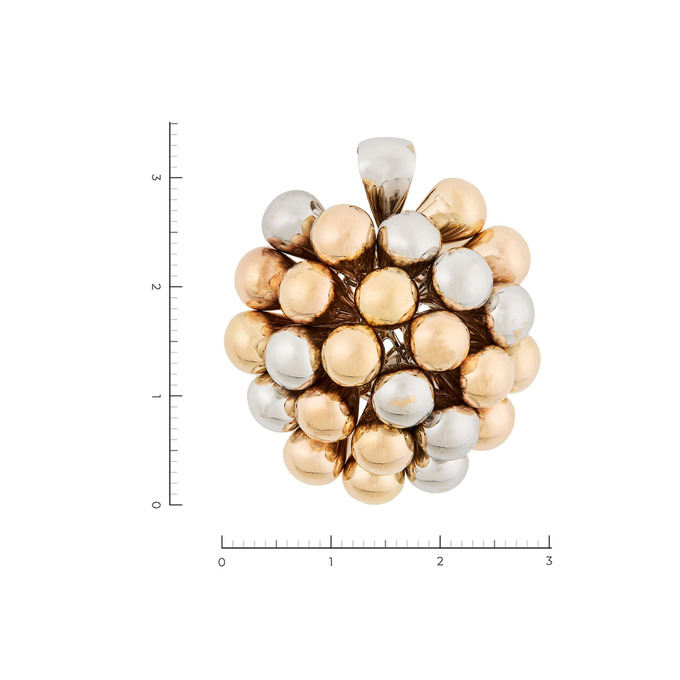 Подвеска из комбинированного золота 750 пробы