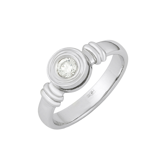 Кольцо из золота 585 пробы c бриллиантом