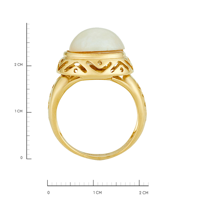 Кольцо из золота 750 пробы c мабэ, Л 7601 7194 за 90240