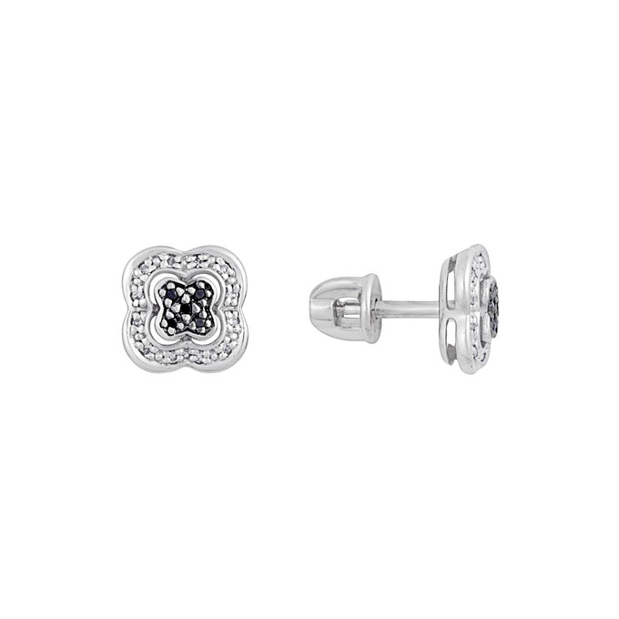 Серьги из золота 585 пробы с бриллиантами, Ц О007 3445 за 24000