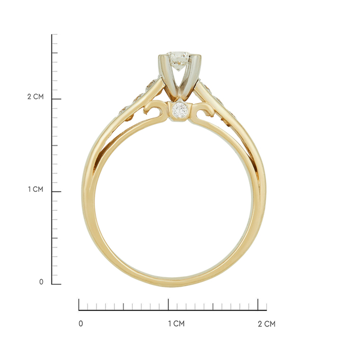 Кольцо из золота 585 пробы c бриллиантами, Л 7303 3822 за 106400